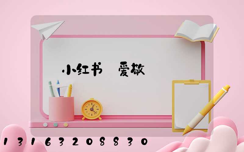 小红书_爱敬