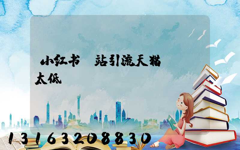 小红书b站引流天猫roi太低