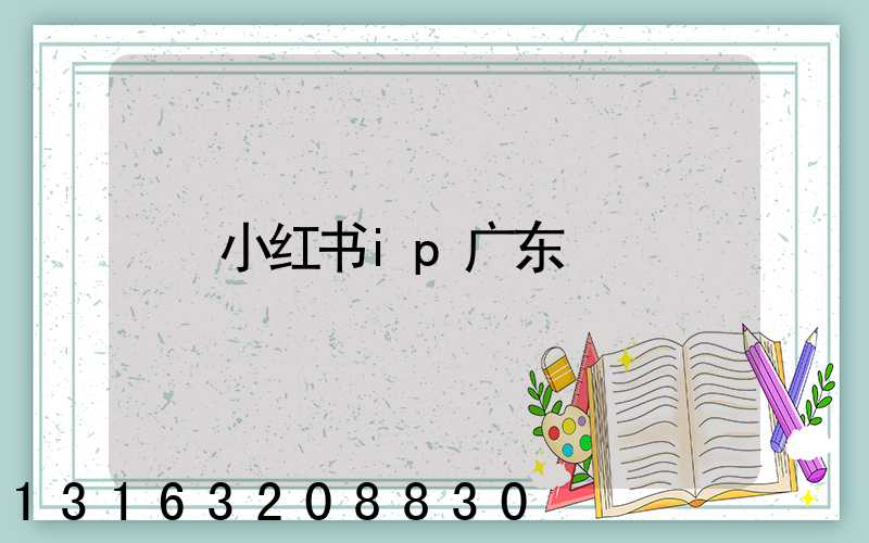 小红书ip广东