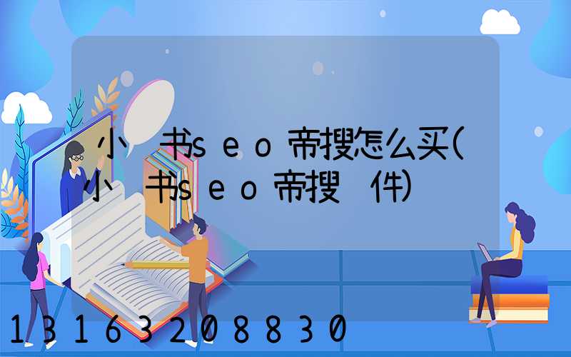 小红书seo帝搜怎么买(小红书seo帝搜软件)