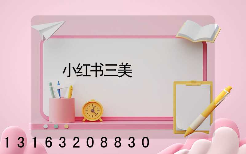 小红书三美