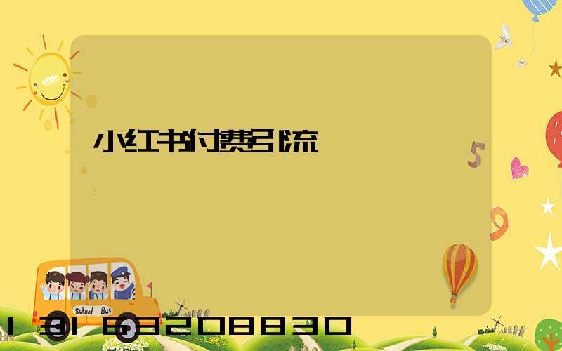 小红书付费引流