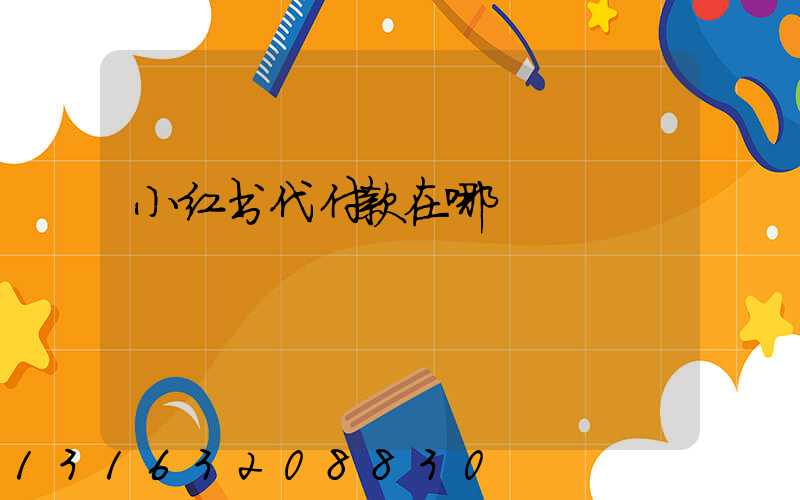 小红书代付款在哪