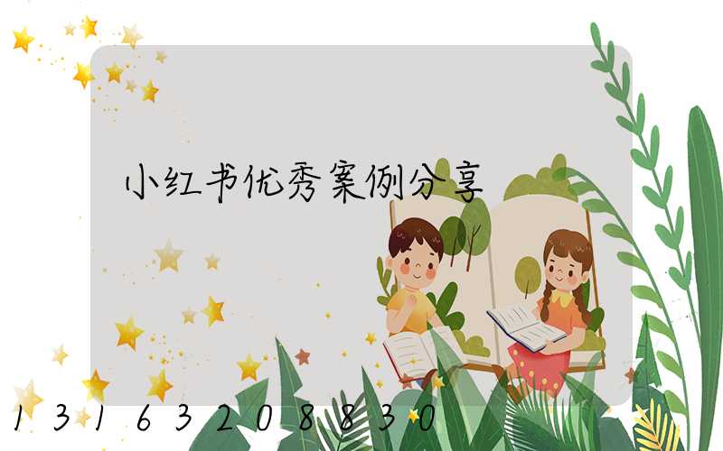 小红书优秀案例分享
