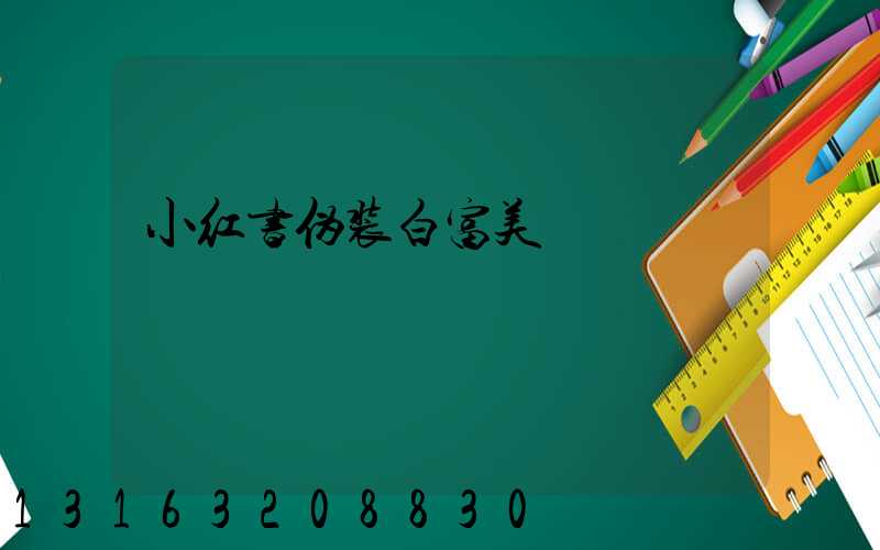 小红书伪装白富美