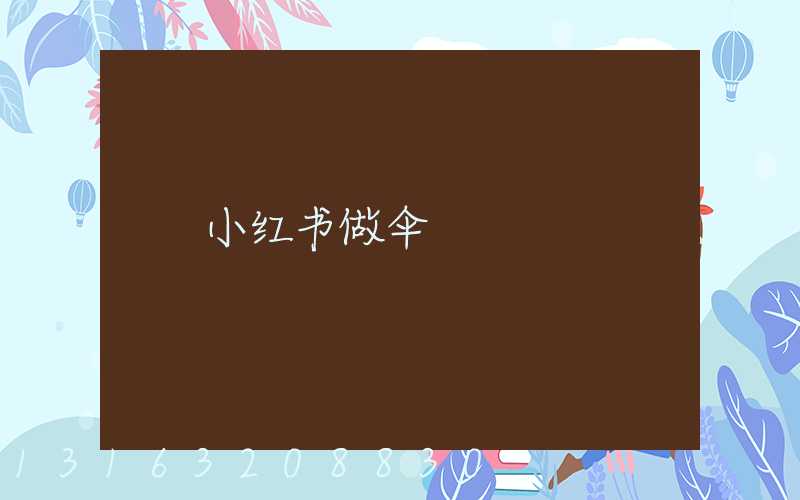 小红书做伞