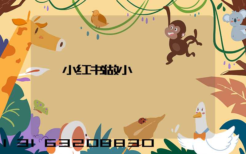 小红书做小