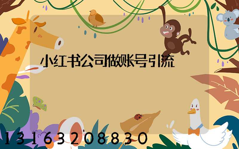 小红书公司做账号引流