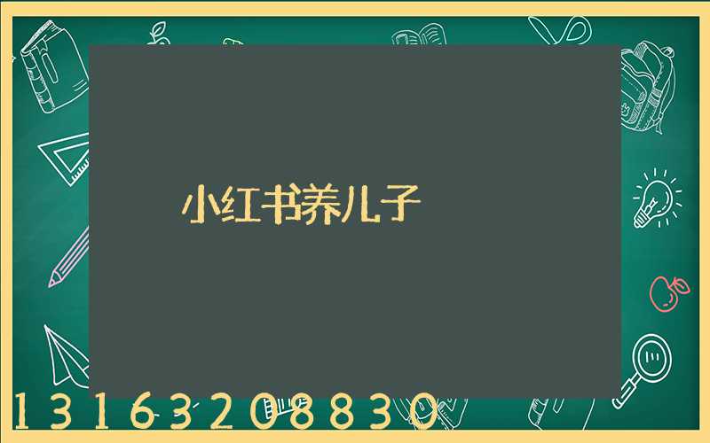 小红书养儿子