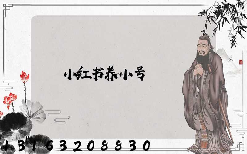 小红书养小号