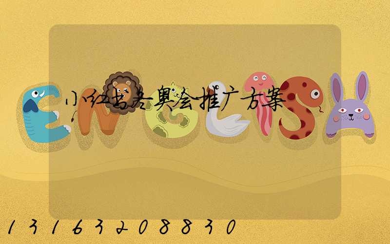 小红书冬奥会推广方案