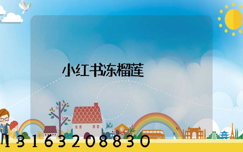 小红书冻榴莲