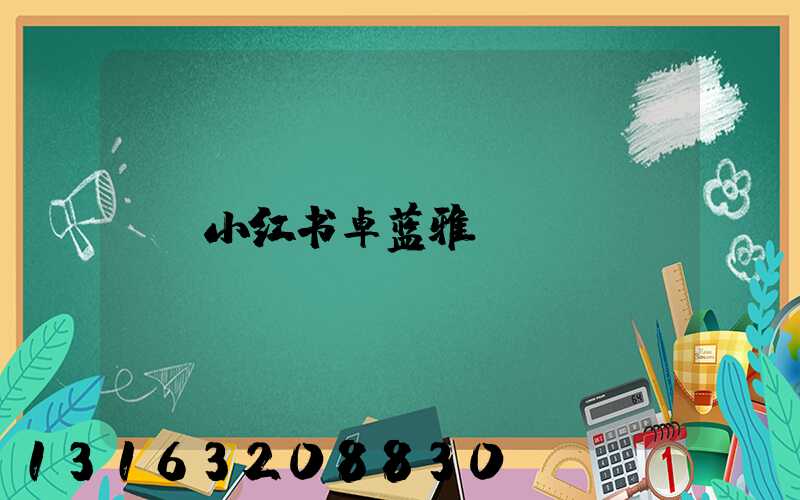 小红书卓蓝雅