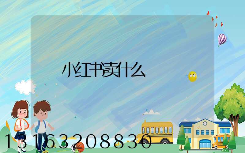 小红书卖什么