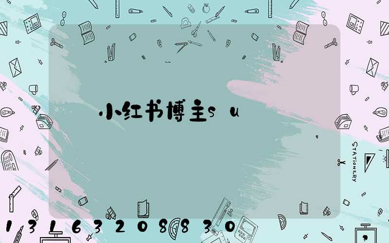 小红书博主su