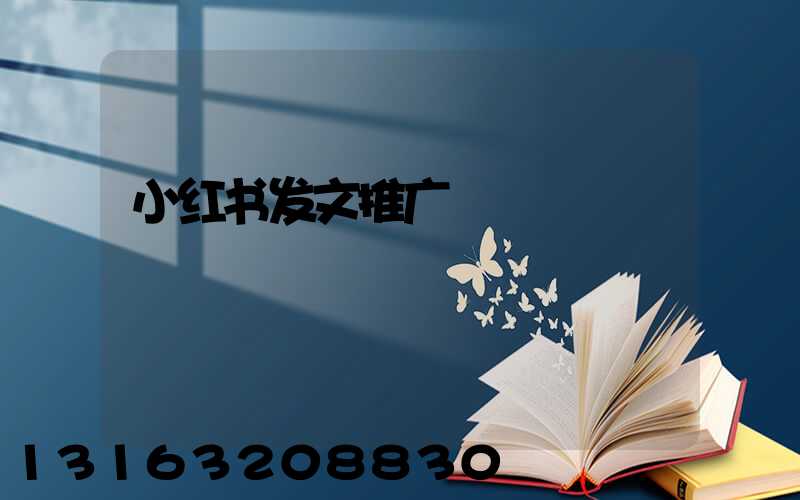 小红书发文推广