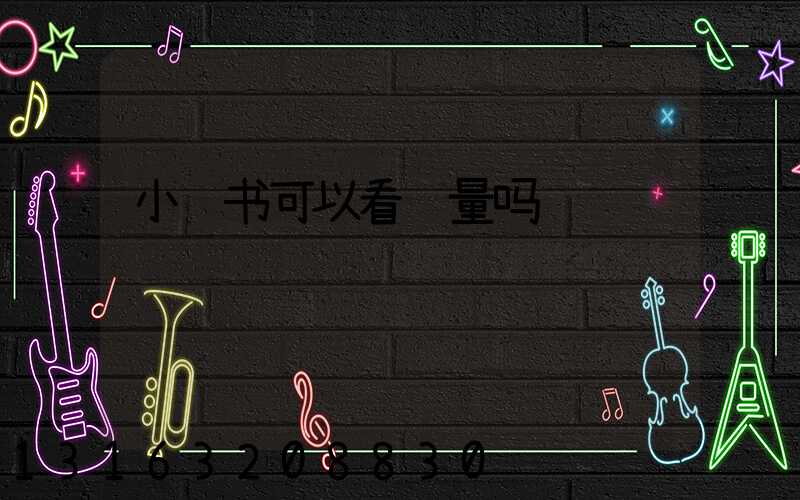 小红书可以看销量吗