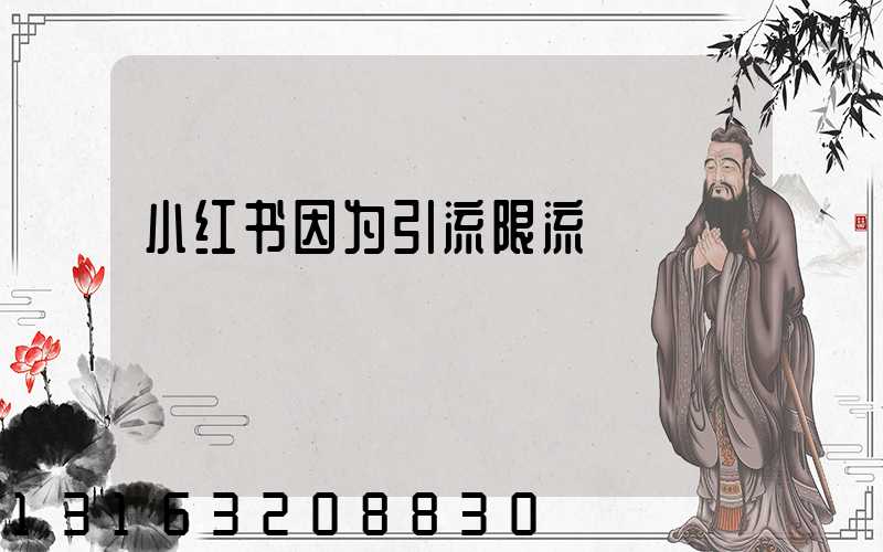 小红书因为引流限流
