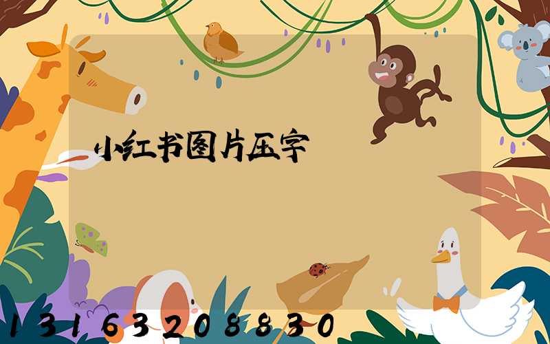 小红书图片压字