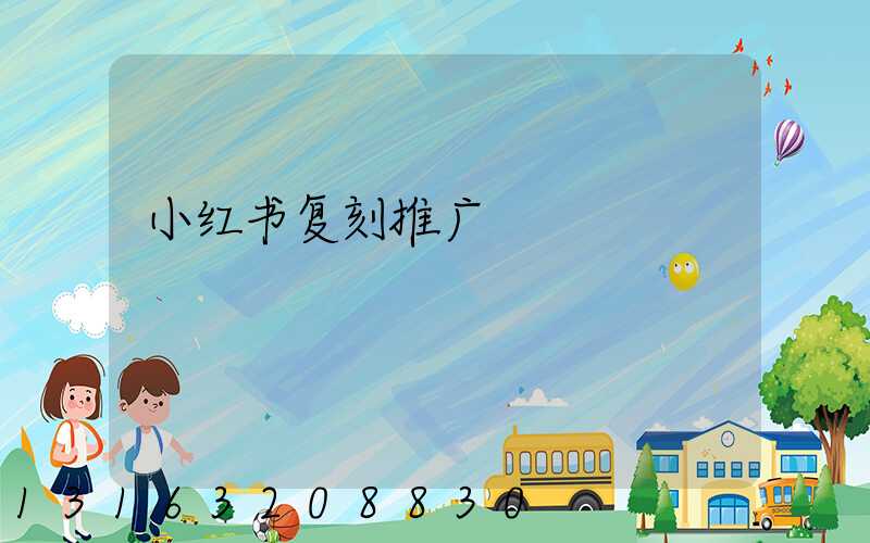 小红书复刻推广