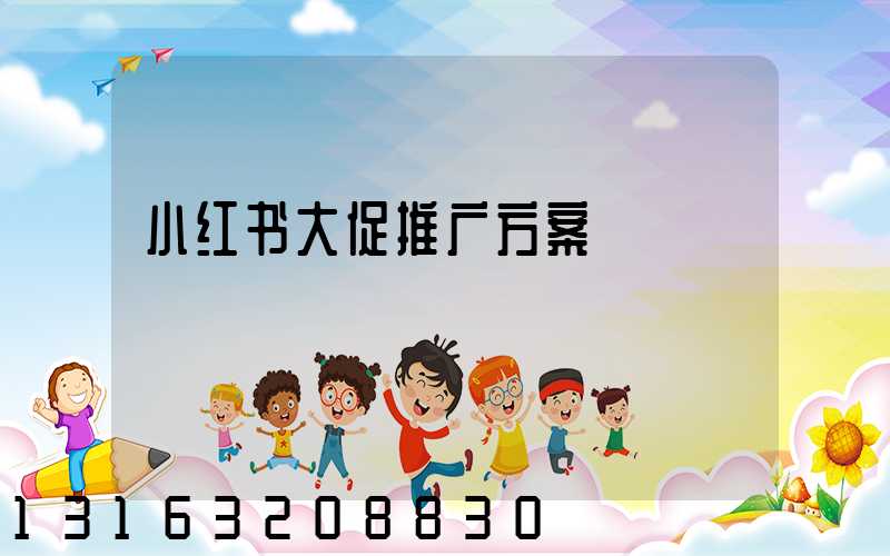 小红书大促推广方案
