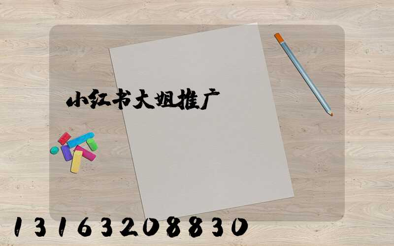 小红书大姐推广