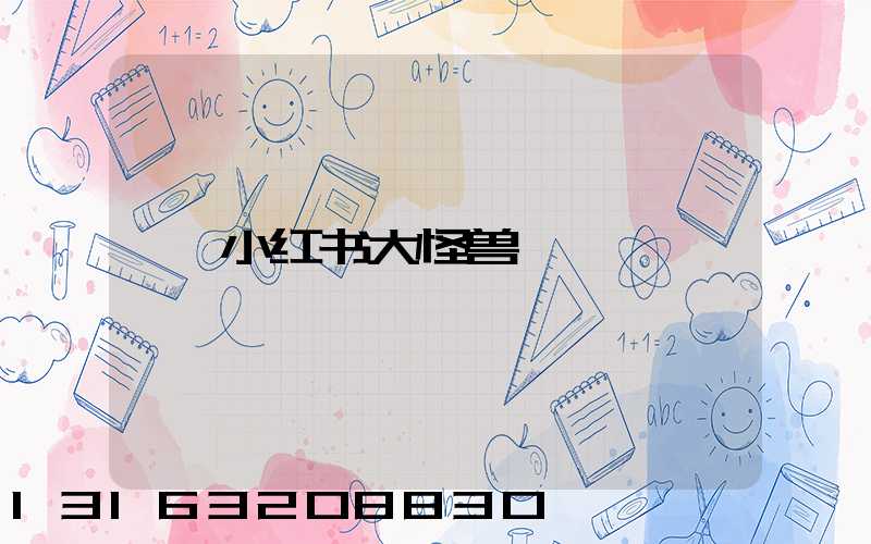 小红书大怪兽