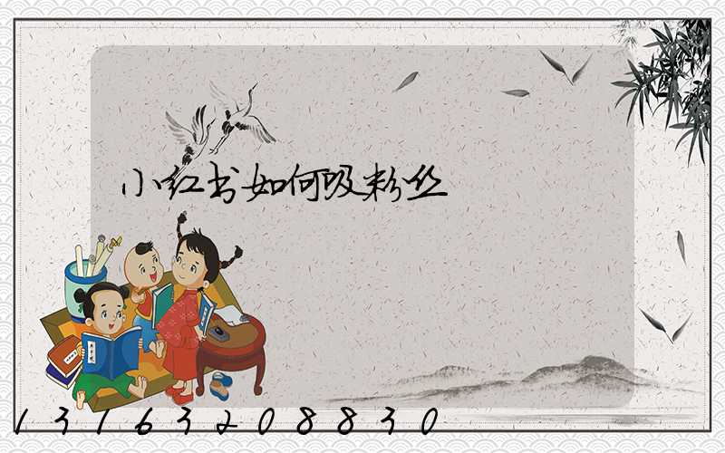 小红书如何吸粉丝