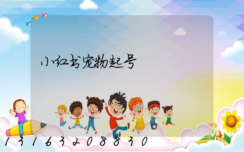 小红书宠物起号