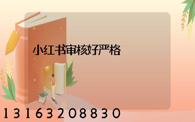 小红书审核好严格