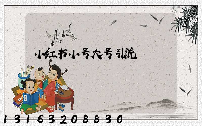 小红书小号大号引流