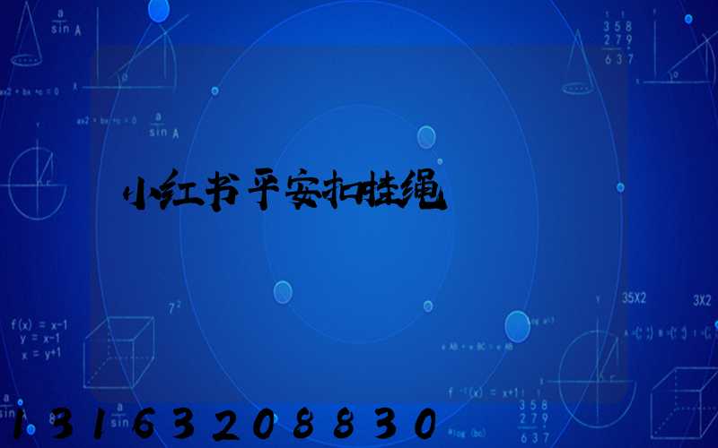 小红书平安扣挂绳