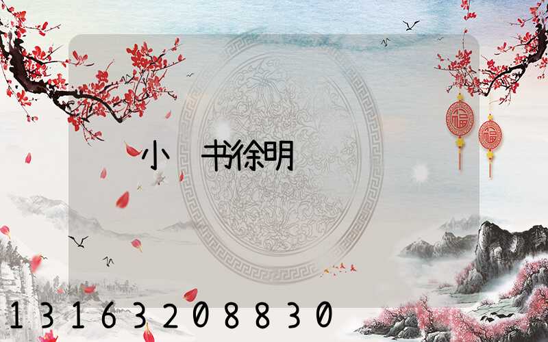 小红书徐明