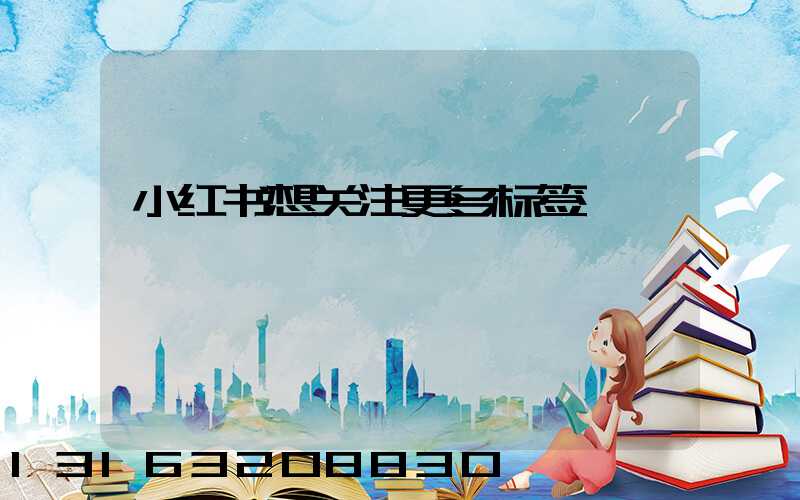 小红书想关注更多标签