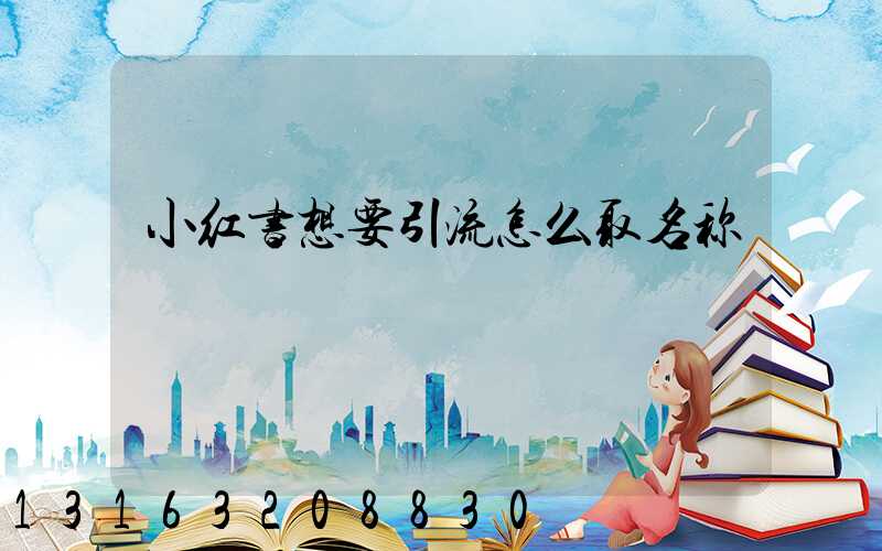 小红书想要引流怎么取名称