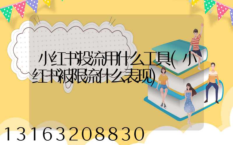 小红书投流用什么工具(小红书被限流什么表现)