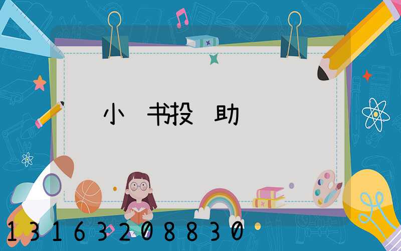 小红书投赞助
