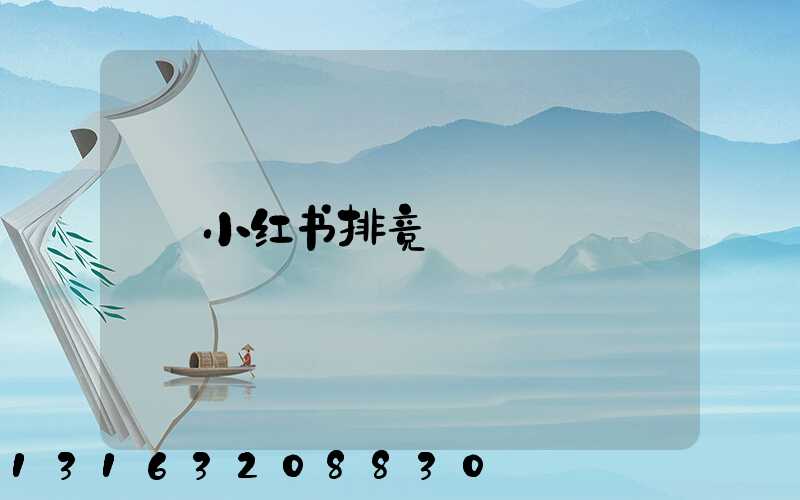 小红书排竞
