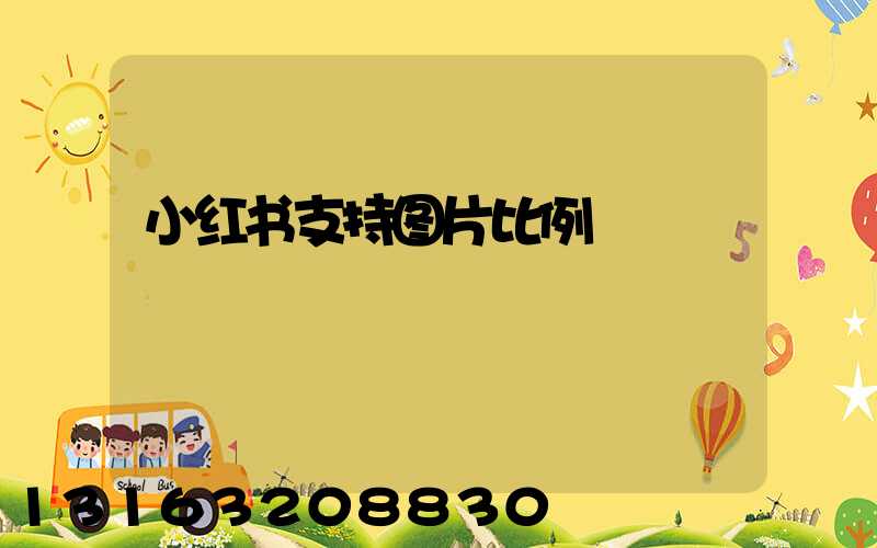 小红书支持图片比例