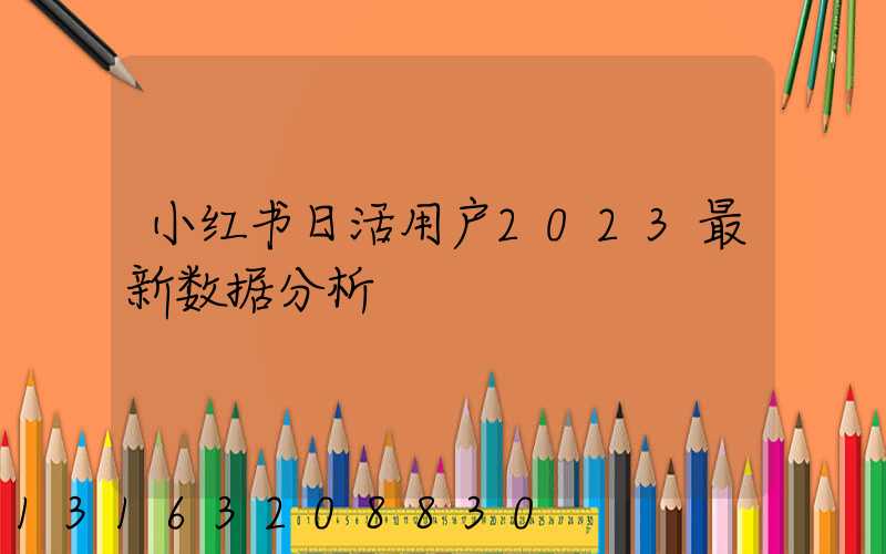小红书日活用户2023最新数据分析