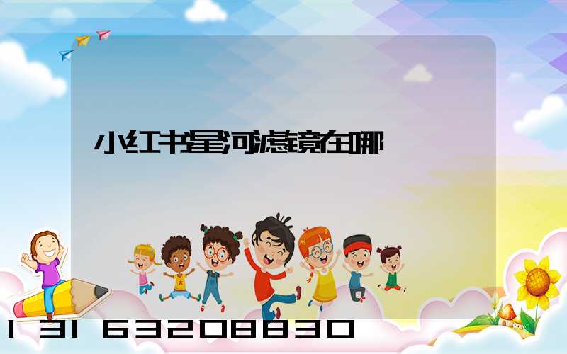 小红书星河滤镜在哪