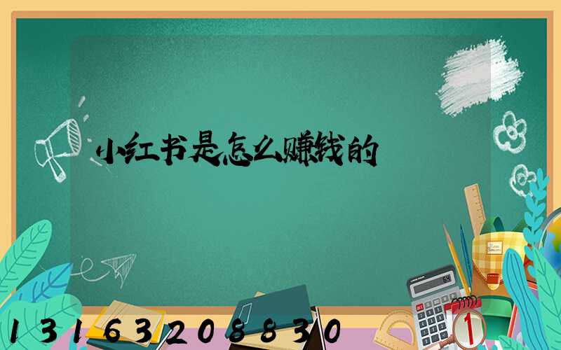 小红书是怎么赚钱的