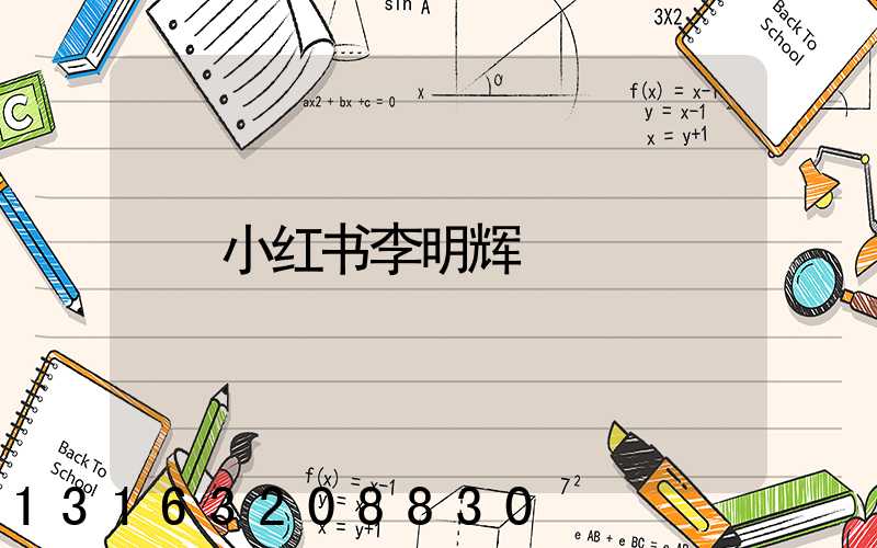 小红书李明辉
