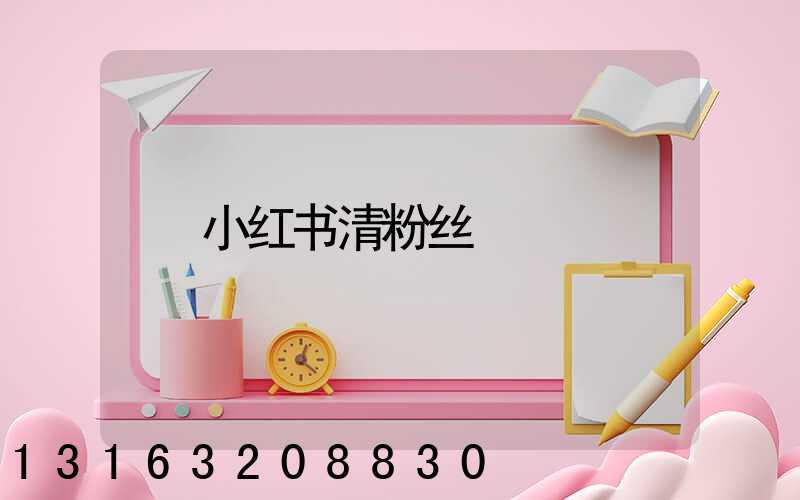 小红书清粉丝