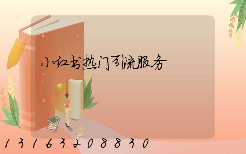 小红书热门引流服务