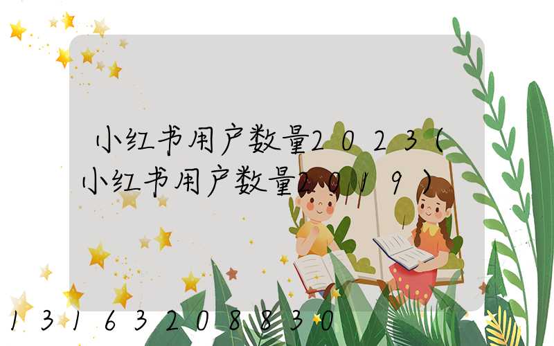 小红书用户数量2023(小红书用户数量2019)