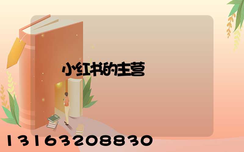 小红书的主营