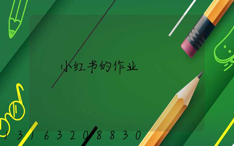 小红书的作业