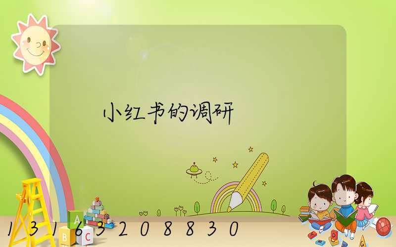 小红书的调研