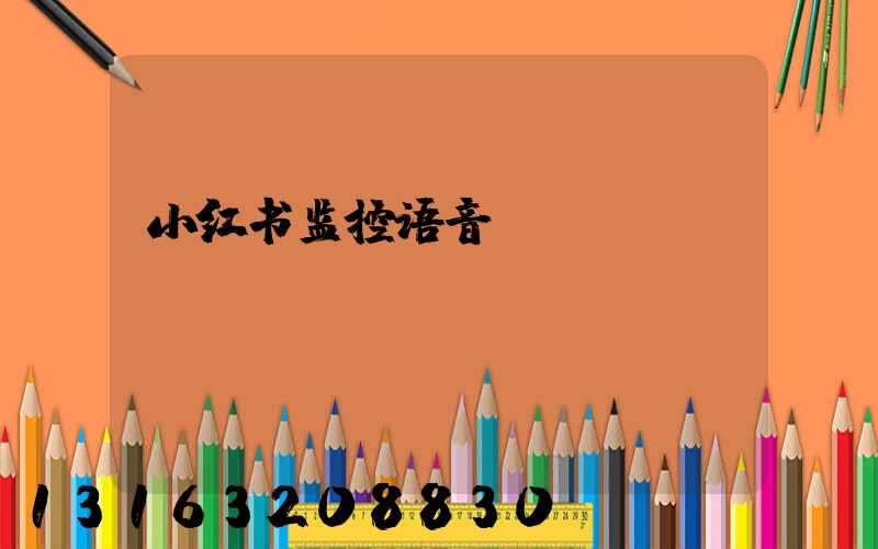 小红书监控语音